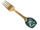 Anton Michelsen guilded sterling silver, Christmas fork from 1983.Designed by Lars ...