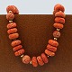 Coral necklace with clasp of 14k gold