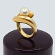 Ole Lynggaard gold jewelry.Ole Lynggaard ring of 14k gold. Set with a pearl.Ring size ...