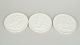 Royal Copenhagen, set of three biscuit wall plaques ...