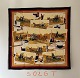 Hermès: silk scarfwith motif: Images of horse-drawn carriages.Designer: unknown.90 x 90 ...