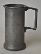 Tin measuring cup, 1 pægl, 1862, Buntzen, Copenhagen. Denmark. Height: 11.5 cm. Stamped. With ...