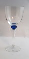 Attica, Royal Copenhagen with blue deco. Design Anja Kjär. White wine glass. Height 19.5 cm.