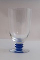 Attica, Royal Copenhagen with blue deco. Design Anja Kjär. Water glass. Height 11.5 cm.