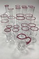 Large set of handmade glasses of 24 pieces