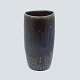 Arne Bang; Stoneware vase with black and blue glaze