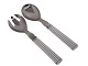 Georg Jensen Bernadotte sterling silver and stainless steel, small salad set.Length 15.9 ...