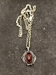Sterling silver pendant with amber