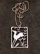 830 silver art deco pendant 3.7 x 5.2 cm. and 830 silver chain 50 cm. item no. 636884
