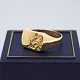 Signet ring in 14k gold.Ring size 69.Stamped "585" Danish gold jewelry.Please contact ...