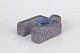 Nittsjö stoneware candlestick, geometric form with blue and turquoise glaze, 1970s.Decorative ...