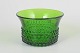 Saara Hopea for Nuutajärvi, green Noppa bowl.Decorative pressed glass bowl in green coloured ...