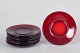 Set of ten Scandinavian glass plates.Set of ten red glass plates in elegant Scandinavian ...