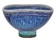 Gustavsberg Studio Sweden art potteryMiniature Berndt Friberg blue bowl with aniara glaze