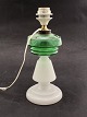 Opaline oil lamp with green container changed to electric. 19th century. H. 34 cm. item no. 638053