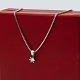 Necklace in 14k white gold with diamond
