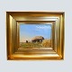Thorvald Niss; Oil painting, stone dolmen