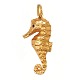 Per Borup 14kt gold pendant in the shape of a seahorse. ...