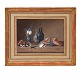 Johann Rudolf Lelong, 1779-1814, gouacheSigned "Lelong"Stillife with flowers, carafes ...