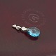 Ole Lynggaard; Key pendant in 18k white gold with aquamarine and diamond. Can be placed in Ole ...
