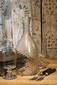 Antique, 19th century Swedish carafe in twisted ...