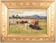 Joseph Denovan Adam, oil painting, listed Scottish artist.Naturalistic landscape depicting ...