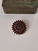 Beautiful old gold-plated garnet brooch
