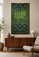 Swedish handwoven rya carpet.
