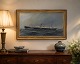 Antonio Jacobsen, oil on artist board, listed Danish-American marine painter.Detailed ...