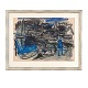 Jens Søndergaard, 1895-1957, water colorMotif from Sletten Marina, DenmarkSigned and dated ...