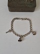 Bismarck silver bracelet with 3 charms