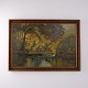 Oil Painting with Forest Landscape, Trees and Water in ...