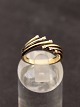 14 carat gold ring size 58.59 with 6 diamonds stamped 585 item no. 645498