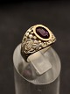 Sterling silver ring with amethyst