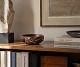 Axel Salto for Royal Copenhagen, bowl.Sculpturally formed stoneware bowl with organic relief ...