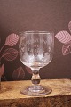Old French souvenir wine glass with engraved writing and ...
