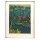 Hans Christian Scherfig lithograph, 1976. Visible size: ...