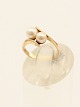 14 carat gold ring size 48 with two genuine pearls from goldsmith Herman Siersbol Copenhagen ...