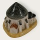 Bornholm ceramics, Hjorth, Round Church / ØsterLars, 7 cm wide, 6 cm high *Good condition*
