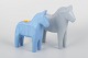 Pair of Dala horses, candle holders.