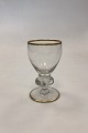 Gisselfeld with gold Sherry Glass from Holmegaard