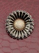 Bernhard Hertz sterling silver daisy brooch