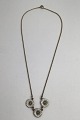 A Michelsen Gilt Sterling Silver Marguerit Daisy Necklace