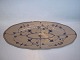 Blue Fluted Plain, Mega big dish oval completely flat  , before 1923