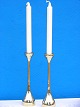Pair brass 
candlesticks, 
height 24 cms.