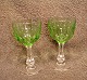Derby glassware 
with cutted 
stems by 
Holmegaard 
Glass-Works, 
Denmark.
- Whitewine 
with green ...