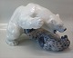 Royal Copenhagen figurine 1108 RC Polar bear and seal KK  ca 23 x 37 cm
