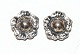 Georg Jensen 
Year 2002 Ear 
clips, silver 
with Sølvsten 
The stamp 925 
S Denmark, 
Size: 2 cm.