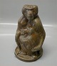 Danish Art 
Pottery Baboon 
20 cm Monkey 
Signed HS