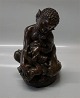 Bronze Jens Jacob Bregnoe Faun with geese ca 25 cm L. Rasmussen Copenhagen